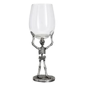 Pottery Barn Skeleton Wine Glasses (x1)
